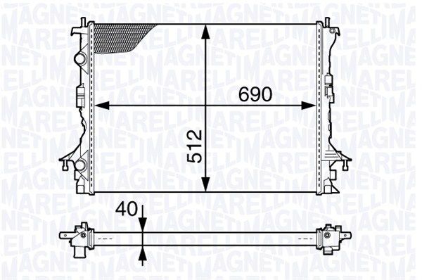 MAGNETI MARELLI Radiators, Motora dzesēšanas sistēma 350213140100